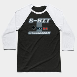 8-Bit Speedrunner Baseball T-Shirt